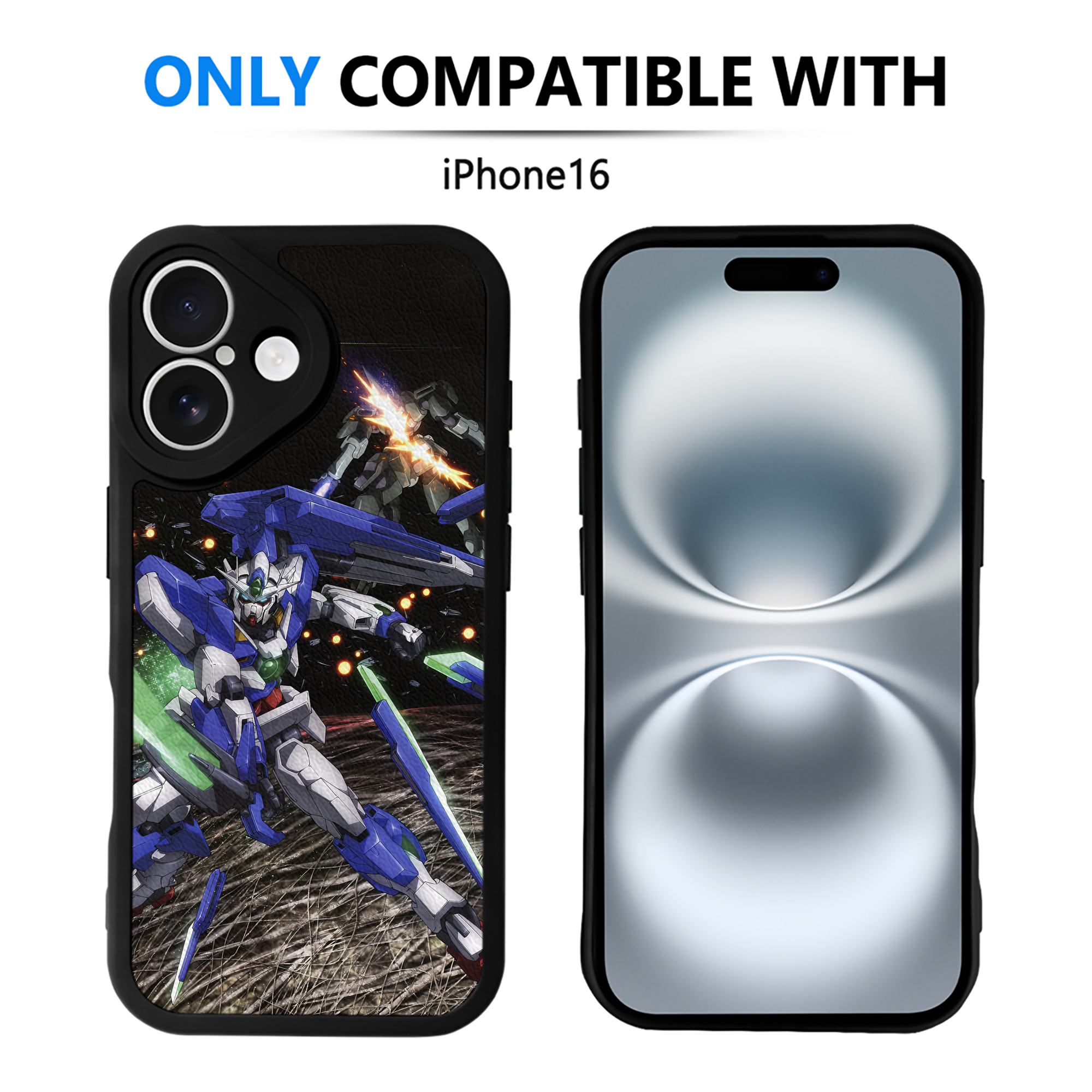 （画像用） 機動戦士ガンダム Mobile Suit Gundam 【iPhone 16シリーズ対応】シリコンスマホケース（レザー調） 材質：シリコン